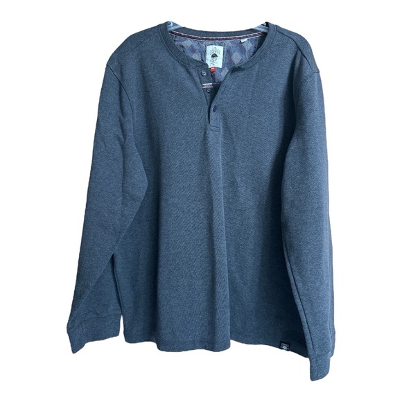Copper Oak Supply Men’s Charcoal Gray Henley Sweatshirt, XXL - Picture 1 of 4
